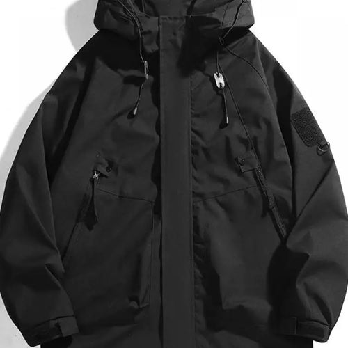 Load image into Gallery viewer, Korean Fashion Solid Hooded Trench Jacket New Windproof Waterproof Women Outerwear Spring Autumn Loose Workwear Coat Trendy Chic
