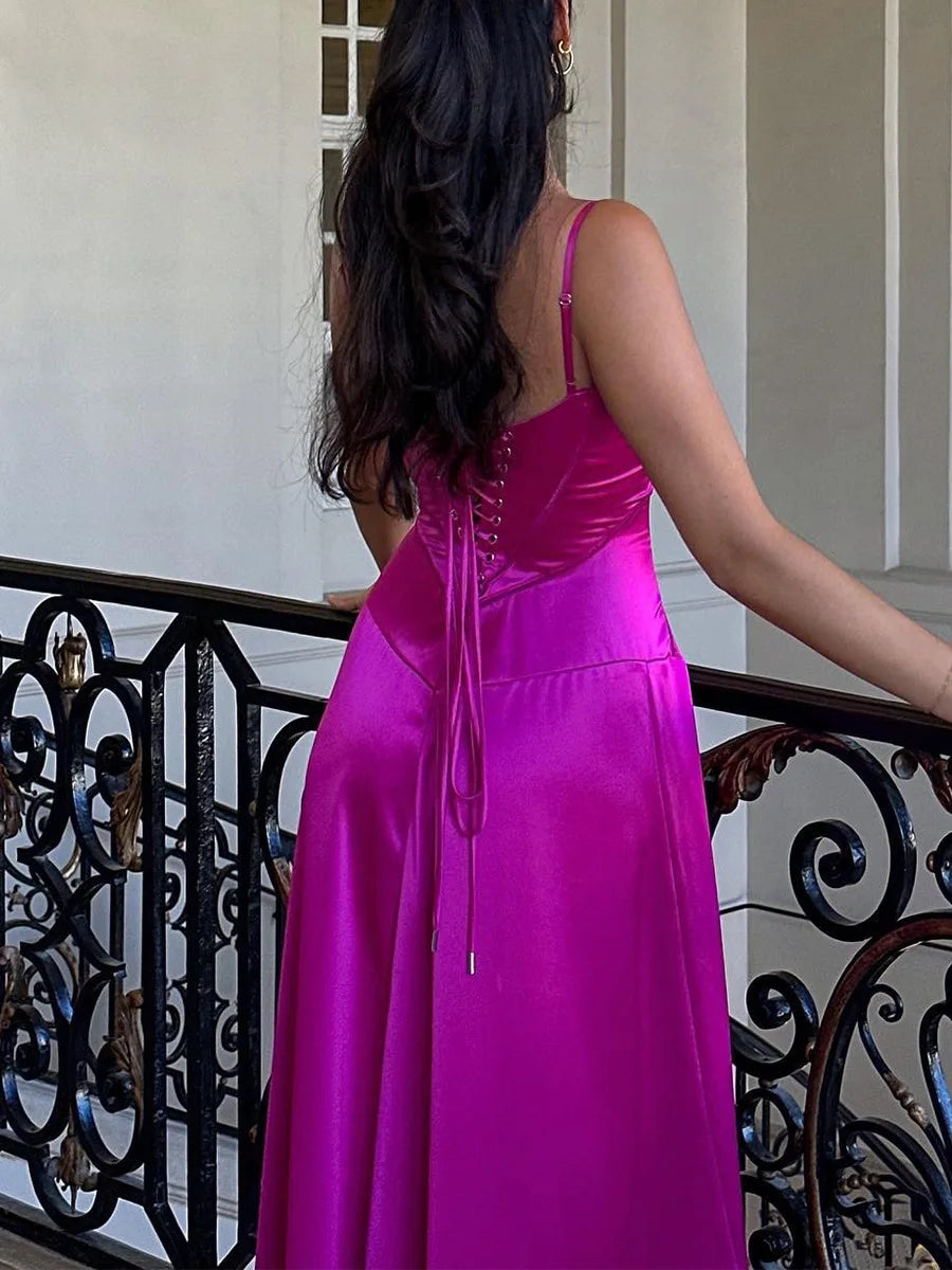 Sexy Camisole Slim Backless Long Dress For Women Elegant Sleeveless Party Club Evening Dress Summer New 2025 Vestidos