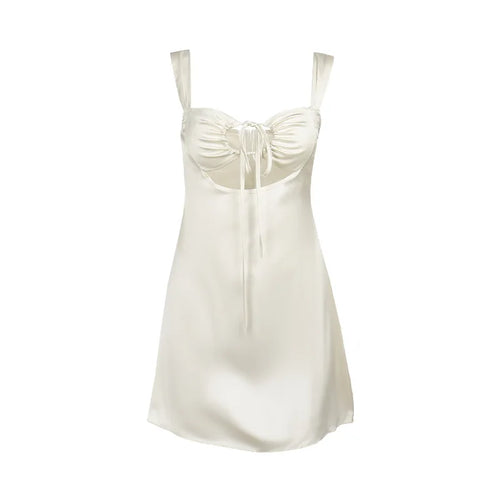 Load image into Gallery viewer, Hollow Out Bandage Sexy Mini Dress For Women 2024 Summer New Spaghetti Sleeveless Backless Bodycon Club Party Dress
