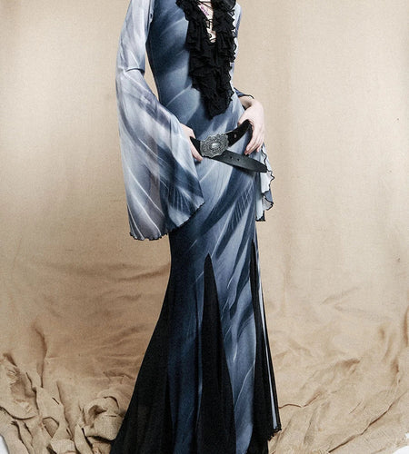 Hit Color Slimming Designer Dresses For Women V Collar Long Sleeve High Waist Spliced Belt Chic Dress Female New