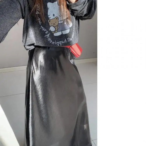 Load image into Gallery viewer, Spring Summer French Fashion Solid Elegant Versatile Long Skirts Women Temperament High Waisted Vacation Fishtail Half Skirt New
