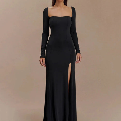 Load image into Gallery viewer, Elegant Long Sleeve Bodycon Party Evening Dress Female Sexy Split Tight Women Vestido Autumn/Winter New2024 Clothing
