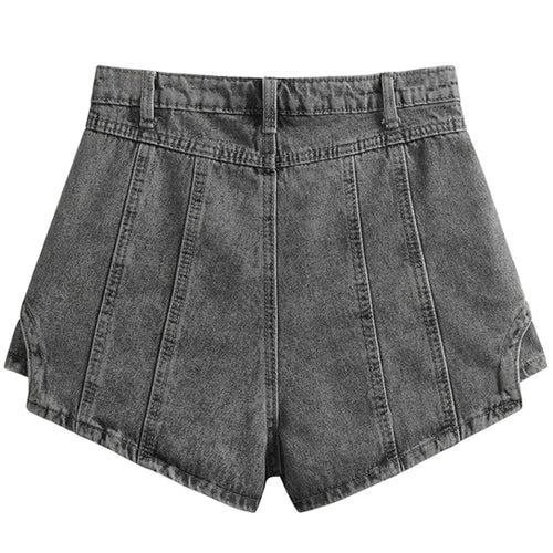 Load image into Gallery viewer, Minimalist Denim Shorts For Women High Waist Patchwork Button Summer Irregular Shorts Skirts Female Fashion 2023
