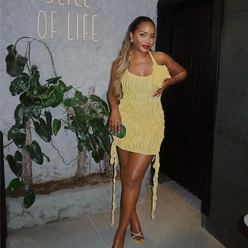 Load image into Gallery viewer, Halter Floral Pleated Sexy Mini Dress For Women Robe Fashion Sleeveless Backless Draped Club Party Dress Elegant
