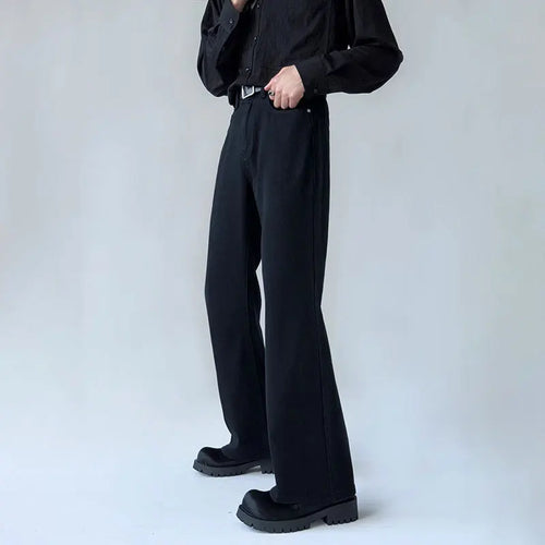 Load image into Gallery viewer, Men's Jeans New American High Street Cleanfit Solid Color Casual Trendy Denim Pants Straight Leg Flared Trousers 9W1429
