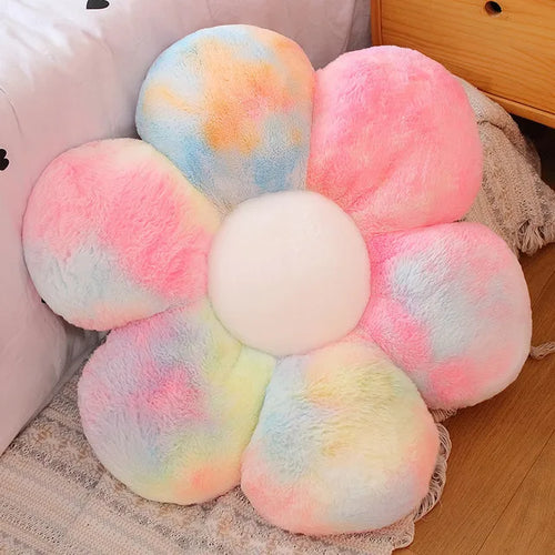 Load image into Gallery viewer, 30/75cm six Petal Flower Cushion Girly Room Decor Sunflower Pillow Bay Window Grey Flower Setting for Kids Bedroom Seat Pillow v2
