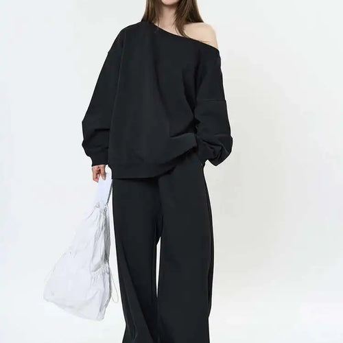 Load image into Gallery viewer, High Elastic Waist Black Drawstring Shaped Wide Leg Pants New Trousers Women Fashion Tide Spring Autumn 2025 1DH9584
