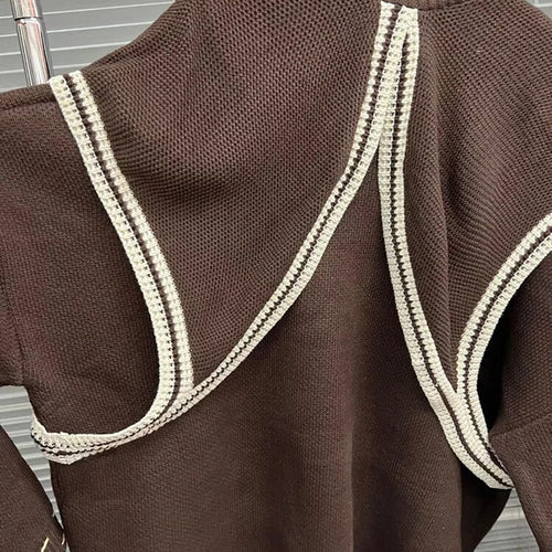 Load image into Gallery viewer, Loose Knitting Sweater For Women V Neck Long Sleeve Patchwork Shawl Single Breasted Cardigan Female Clothing
