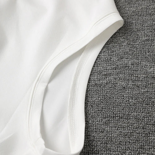 Load image into Gallery viewer, Women Black White Brief Big Size Casual Mini Dress New Round Neck Short Sleeve Fashion Tide Spring Summer 2025 1DH5840
