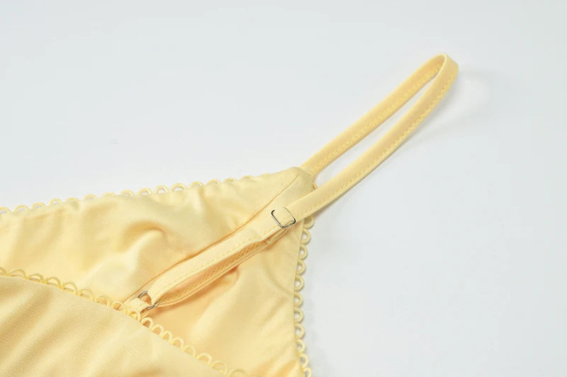 Spaghetti Strap Backless Sexy Maxi Dress For Women Gown Summer New Yellow Sleeveless Bodycon Long Dress Vestido