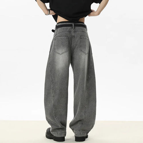 Load image into Gallery viewer, Male Jeans Starry Sky Pattern Splicing Solid Color New Korean Causal Trendy Straight Leg Men's Loose Bottom Tide 9W1252
