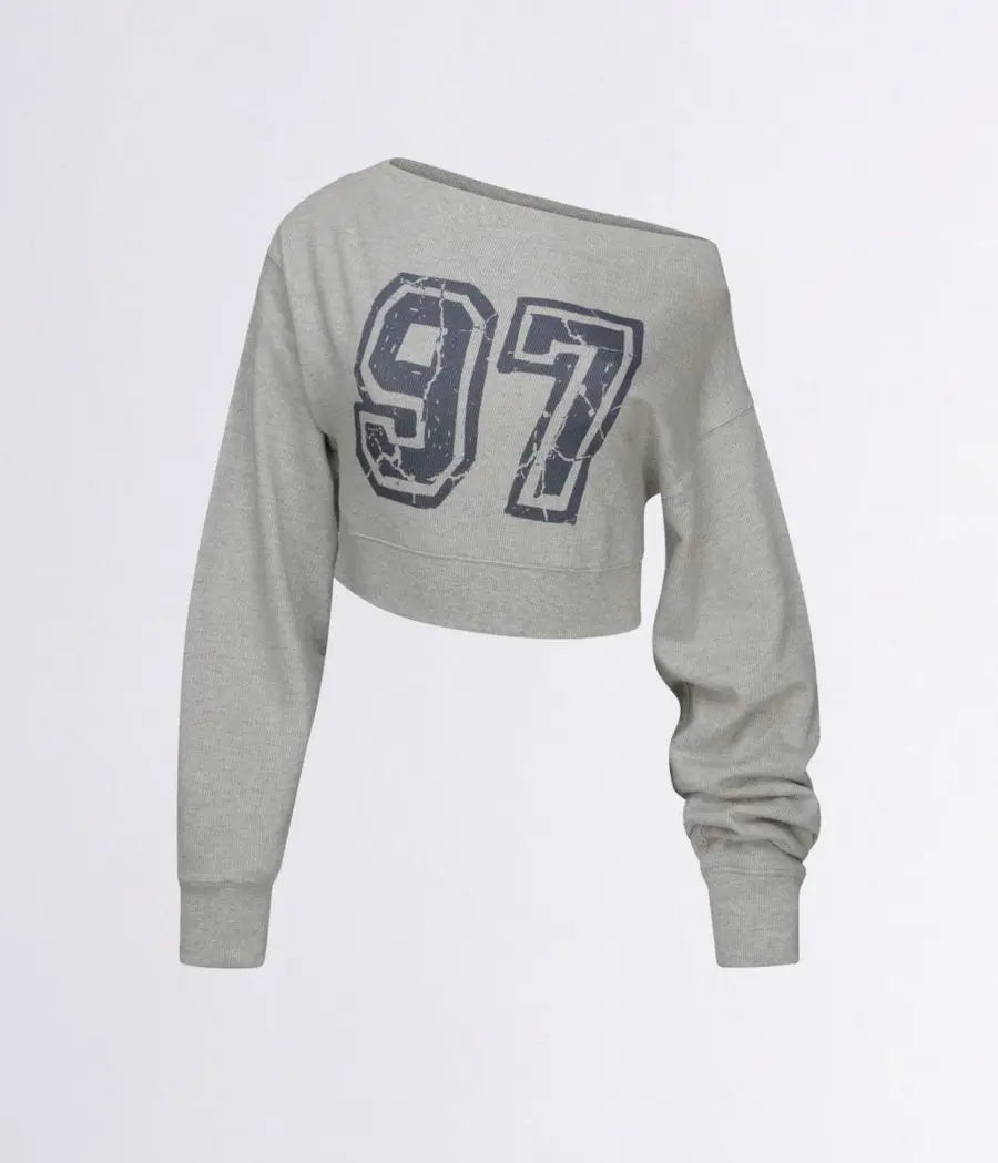 Y2k Hoodies for Women Letter Print Off Shoulder Crop Tops 2024 Ropa Mujer Long Sleeve Fashion Sweatshirts Sexy Casual Hoodie