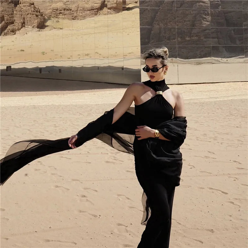 Turtleneck Basic Knit Tank Tops Women Vest Pullovers Metal Ring Camisole Sleeveless Skinny Knitted Tops Y2K Cropped Top