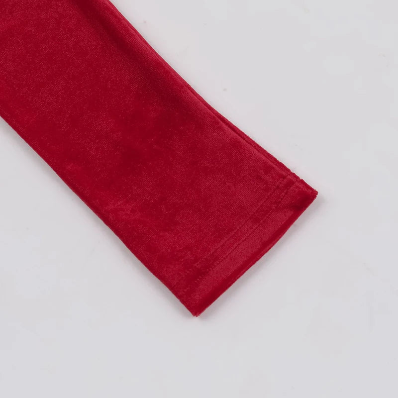 Velvet Long Sleeve Sexy Maxi Dress For Women Autumn Winter New Square Collar Thigh High Split Evening Club Party Dress