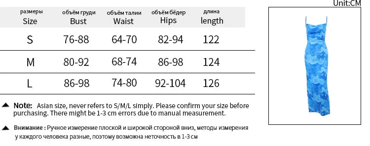 Spaghetti Strap Print Maxi Dress For Women Gown Summer New Sleeveless Backless Bodycon Club Party Long Dress Fashion