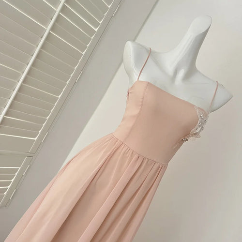 Load image into Gallery viewer, Summer Vintage Pink Sexy High Waist Sleeveless Evening Party Long Dress For Women Elegant Backless Pleated Slip Dress 2025 Trend
