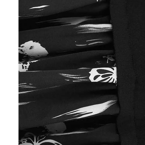 Load image into Gallery viewer, Women Black Knitting Pattern Printed Big Size Midi Dress New V-Neck Long Sleeve Fashion Tide Spring Autumn 2025 1DH7690
