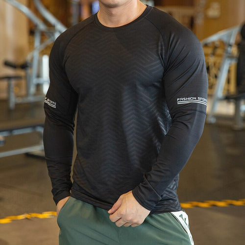 Load image into Gallery viewer, Men Compression Sport Shirts Fitness Elasticity Sweatshirt Breathable Training Sportswear Quick Dry Training Tops Muscle Tees
