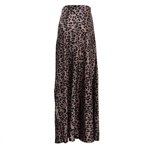 Load image into Gallery viewer, Satin Leopard Print Long Skirt Women Fashion High Waist Maxi Fishtail Skirt Ladies Fashion With Zipper Sexy Skirts
