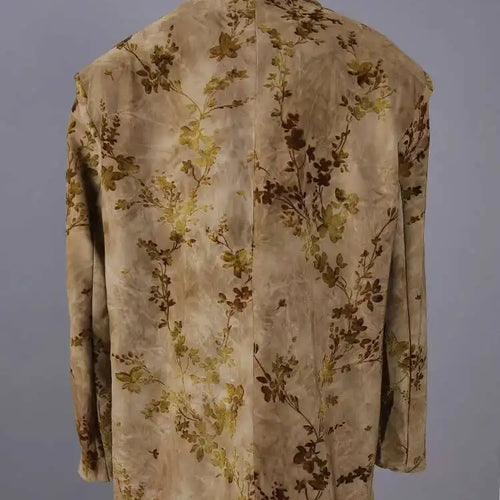 Load image into Gallery viewer, Women Yellow Jacquard Flower Vintage Big Size Blazer New Lapel Long Sleeve Jacket Fashion Tide Spring Autumn 2025 CPG2783
