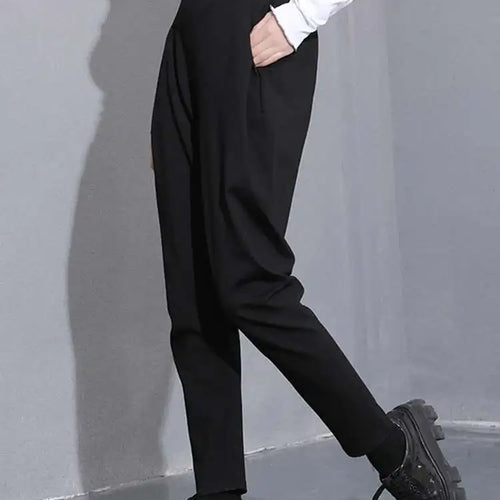 Load image into Gallery viewer, High Elastic Waist Black Casrual Long Harem Trousers New Loose Fit Pants Women Fashion Tide Spring Autumn 2025 1DC41901
