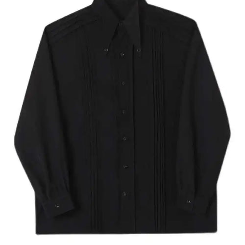 Load image into Gallery viewer, Women White Pleated Big Size Elegant Blouse New Lapel Long Sleeve Loose Fit Shirt Fashion Tide Spring Autumn 2025 1DF0359
