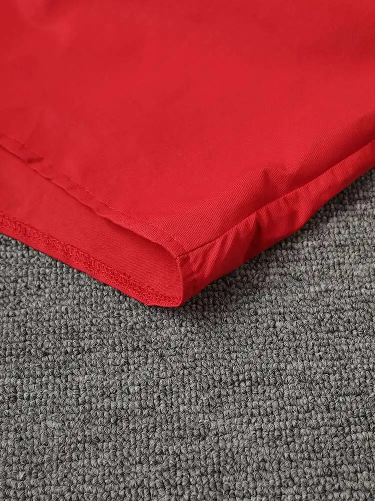 Women Red Pearl Nailed Elegant Big Size Blouse New Stand Collar Long Sleeve Shirt Fashion Tide Spring Autumn 2025 CPG2862