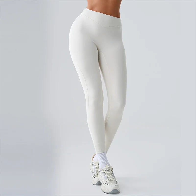 Women's Seamless Leggings Side Pockets Sports High Waist Hip Lifting Tummy Control GYM Tights Workout Fitness Elastic Yoga Pants