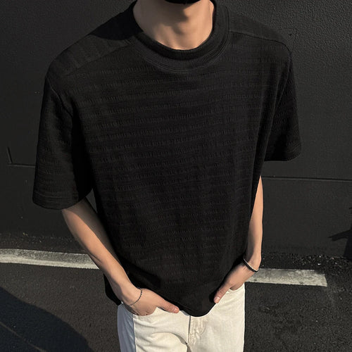 Load image into Gallery viewer, Men's T-shirt New Korean Style Round Neck Casual Solid Color Fanshionable Design Short Sleeves T-shirts Summer 9W1296
