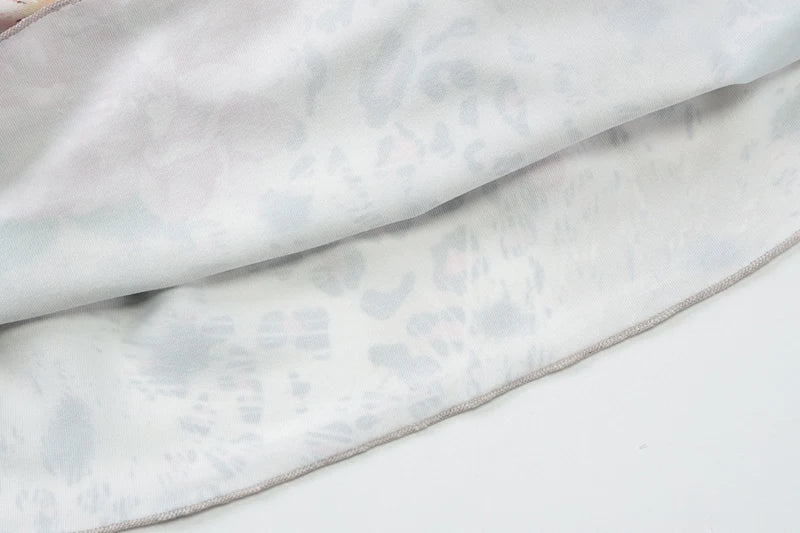 Hollow Out Halter Print Mini Dress For Women Robe Fashion Sleeveless Backless High Waist Ruffled Club Party Dress