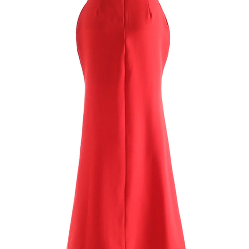 Load image into Gallery viewer, High Waist Black Bandage Slit Chiffon Long Mermaid Half-body Skirt Women Fashion Tide New Spring Autumn 2025 1DJ0911
