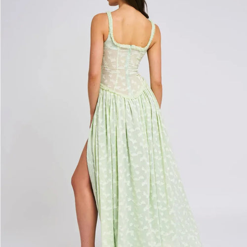 Load image into Gallery viewer, Elegant Sleeveless Lace Patchwork Zipper Split Dress Women Slim Maxi Vesidos Sexy Party Club Evening Dress Holiday 2024
