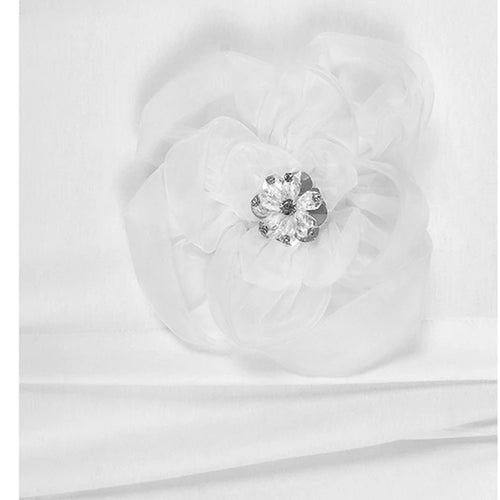 Load image into Gallery viewer, Women Black Three-dimensional Flower Big Size Midi Dress New Round Neck Short Sleeve Fashion Spring Summer 2025 1DJ1191
