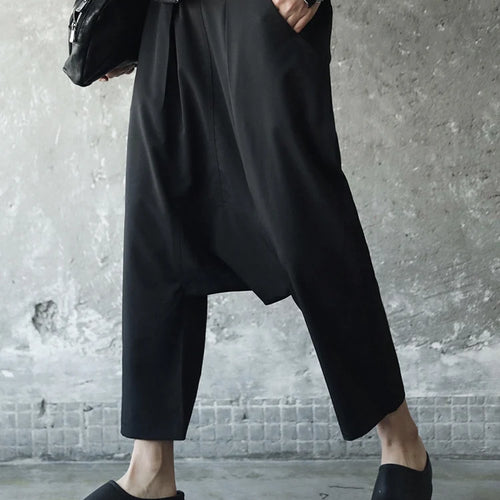 Load image into Gallery viewer, High Elastic Waist Black Knitting Long Cross Pants New Loose Fit Trousers Women Fashion Tide Spring Autumn 2025 JE814
