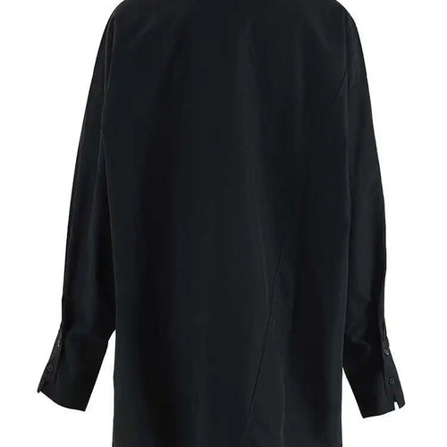 Load image into Gallery viewer, Women White Irregular Spliced Big Size Casual Blouse New Lapel Long Sleeve Shirt Fashion Tide Spring Autumn 2025 CPG2045
