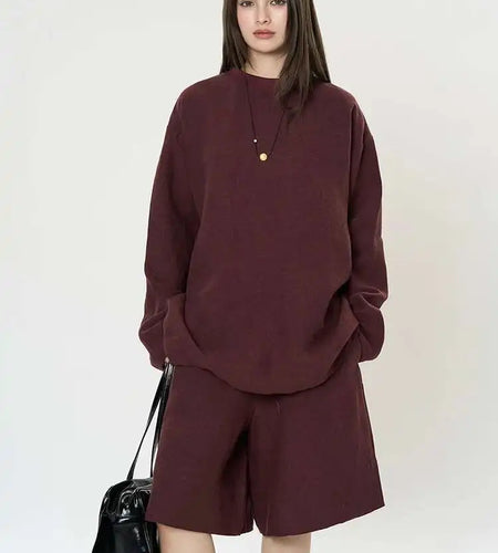 Women 100% Linen Brief Big Size Elegant T-shirt New Round Neck Long Sleeve Fashion Tide Spring Autumn 2025 1DJ0371