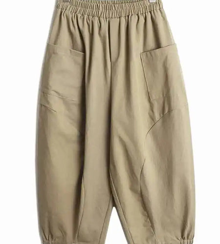 High Elastic Waist Army Green Casual Pocket Long Harem Pants New Trousers Women Fashion Tide Spring Autumn 2025 1DH6194