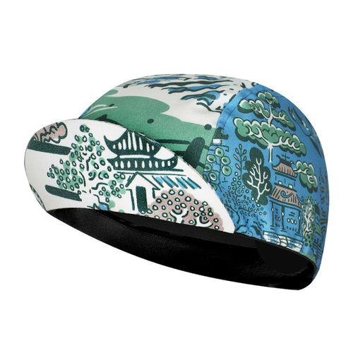 Load image into Gallery viewer, Classical  Tea Garden Architectural Style Polyester Cycling Caps Bicycle Sports Summer Balaclava  Moisture Wicking Hat
