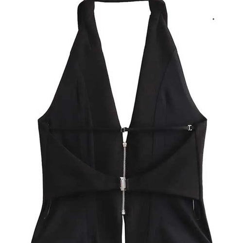 Load image into Gallery viewer, 2025 Women Sexy Backless Strapless Halter Corset Tops Side Zipper Lady Slim Camis Female Solid Chic Tops
