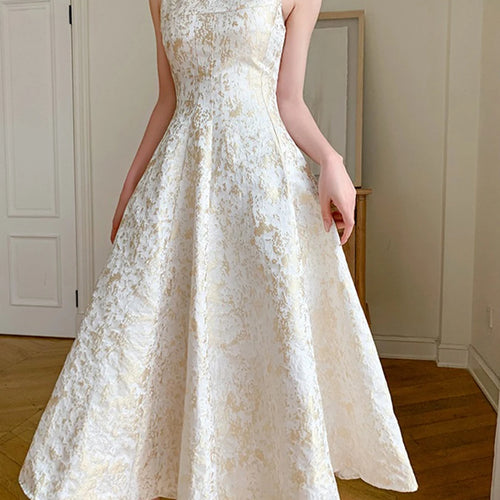 Load image into Gallery viewer, Solid Spliced Slimming Dresses For Women Square Neck Sleeveless High Waist Temperament Dress Female Fashion Style
