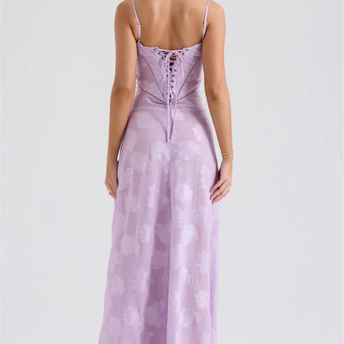 Load image into Gallery viewer, Elegant Print Backless Maxi Dress For Women Fashion New Spaghetti Strap Sleeveless Loose A-line Club Party Long Dress
