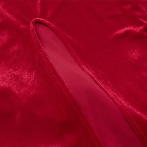 Load image into Gallery viewer, Velvet Long Sleeve Sexy Maxi Dress For Women Elegant V Neck Back Slit Bodycon Sexy Club Party Dress Clubwear Dresses
