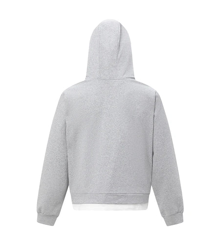 Men's Sweatshirt Spring Deconstructed Fake Two-piece Hoodies Stylish Menwear Solid Color Loose Male Clothing 9W1470