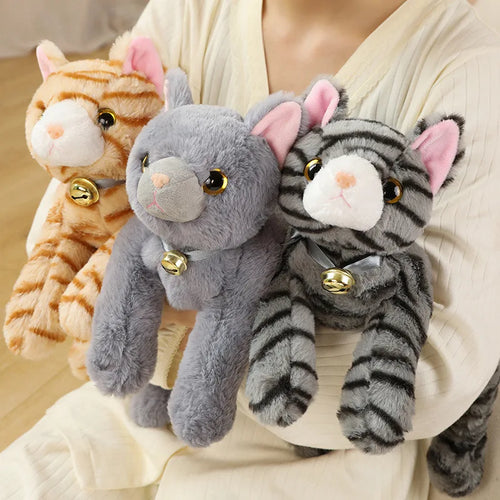 Load image into Gallery viewer, 35/45cm Cat Plush Toy Like Real Cute Little Kitten Colorful Cats Doll Striped Sweet Peluche Children Present
