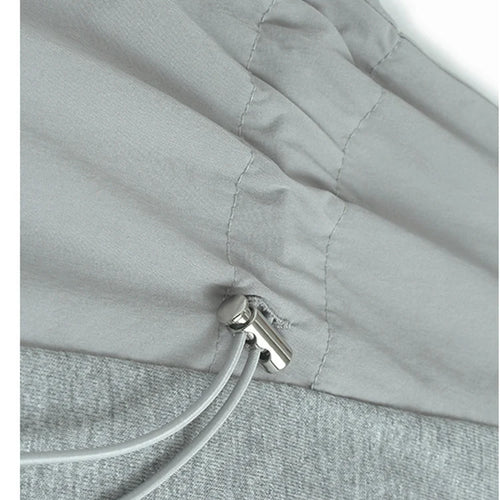 Load image into Gallery viewer, Women Gray Drawstring Pocket Big Size Midi Dress New Round Neck Short Sleeve Fashion Tide Spring Summer 2025 1DJ1193
