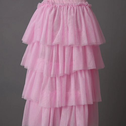 Load image into Gallery viewer, Mesh T-shirt Cake Half-body Skirt Two Pieces Suit New Round Neck Short Sleeve Women Fashion Spring Summer 2025 CPG3209
