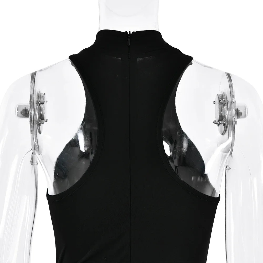 Women Sexy Party Club Evening Bodycon Sleeveless Long Dress Backless Soild Color Elegant Summer Dress