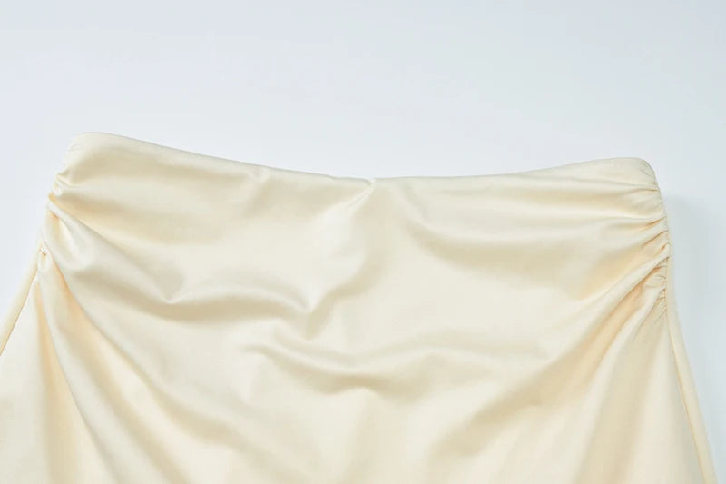 Sexy Skirt Two Pieces Sets For Women Sleeveless Slim Fit Off-shoulder Crop Top And Long Skirt Sexy Two Pieces Sets