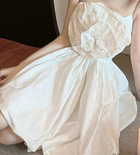 Sexy Plain Dress For Women Square Collar Sleeveless Patchwork Floral High Waist Folds Mini Dresses Female 2022 Summer Style