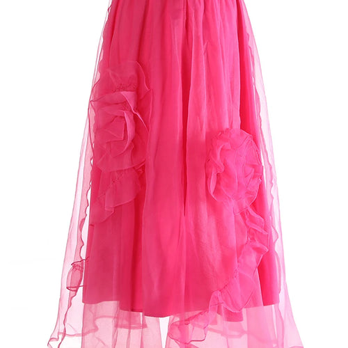 Load image into Gallery viewer, High Elastic Waist Khaki Three-dimensional Flower Mesh Half-body Skirt Women Fashion Tide New Spring Autumn 20251DJ0912
